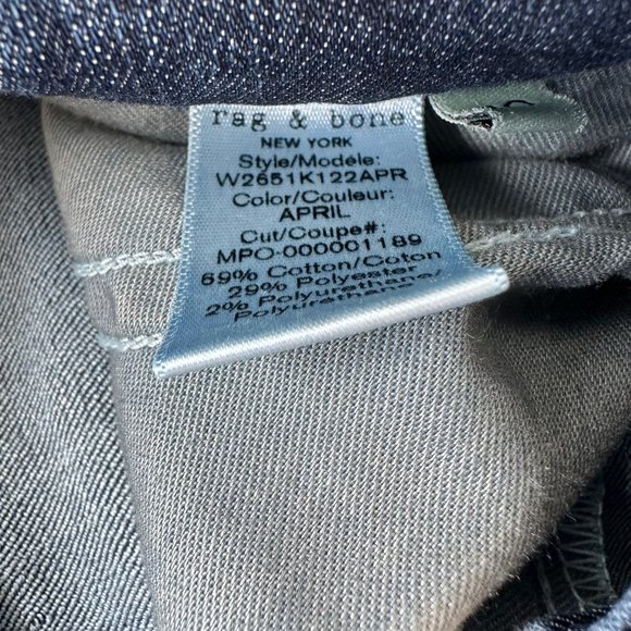 Women's Rag and Bone Cate Mid-Rise Anke Skinny Jeans Size 30 Blue Wash EUC - Picture 9 of 9